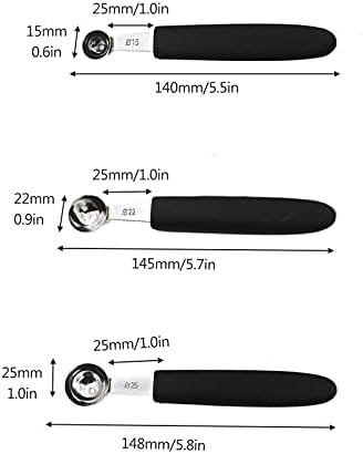 7Pcs Melon Baller Scoop Set, Stainless Steel Ball Spoon, Smooth Round