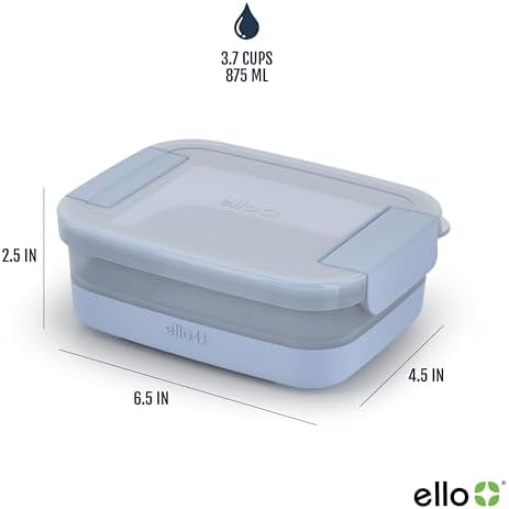 Ello 3.7 Cup Plastic Meal Prep Containers, Elderberry