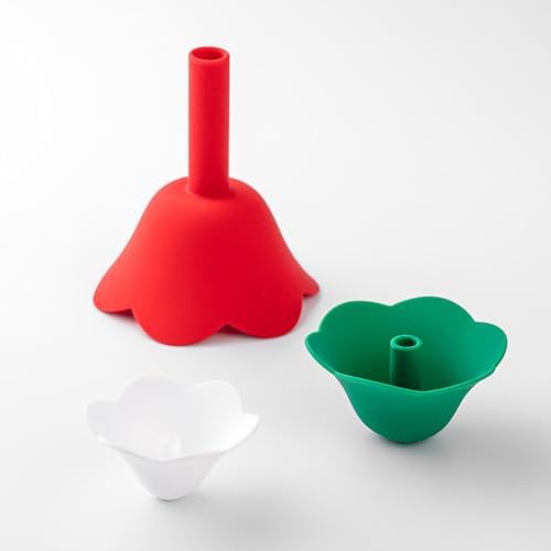 Silicone Flower Funnel Set 3-Piece Nesting Funnels for Kitchen Use