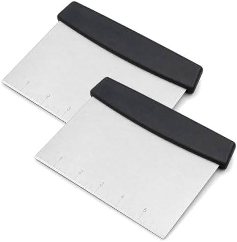 Stainless Steel Bench Scraper Dough Cutter with Measurement Marks