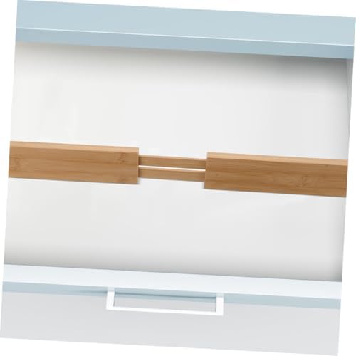 2pcs Adjustable Bamboo Drawer Dividers for Kitchen Storage