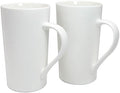 20 OZ Simple Pure White Mug (Set of 2) Plain Large Tall White Ceramic