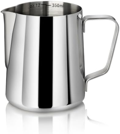 New Star Foodservice 28805 Stainless Steel Frothing Pitcher, 12 oz