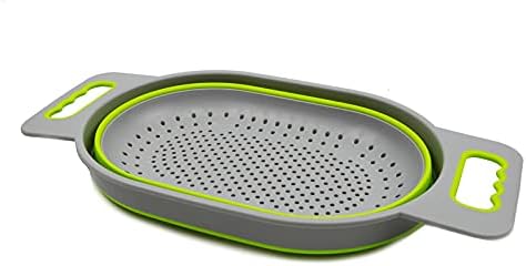 SAMMART 5L (1.3 gallon) Over The Sink Oval Colander