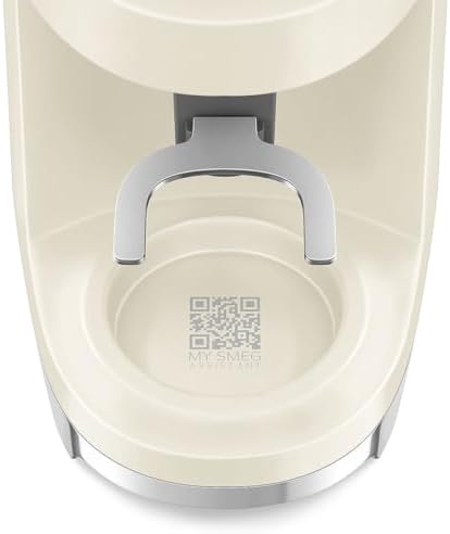 SMEG CGF03 Burr Coffee Grinder, 15 Grind Settings, Cream