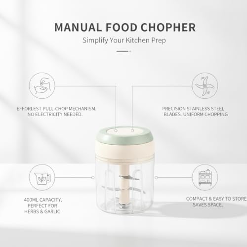 Quickly Mince Garlic and Herbs with this Manual Pull-String Food