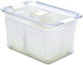 Kichvoe Refrigerator Organizer Bin Crisper Box Medium White Food