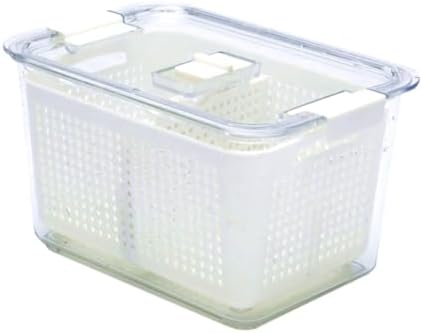 Kichvoe Refrigerator Organizer Bin Crisper Box Medium White Food