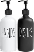 MOMEEMO Soap Dispenser Set, 2 Pack, Black & White