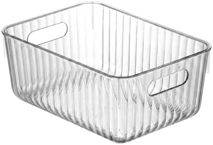 BINO | Plastic Storage Bins, Small | THE GATSBY COLLECTION | Clear