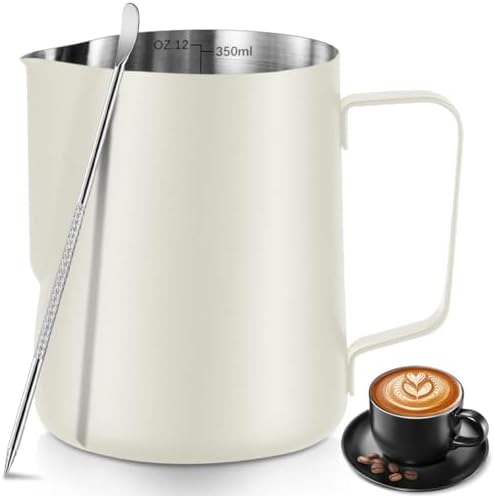 Milk Frothing Pitcher Stainless Milk Cup with Art Pen