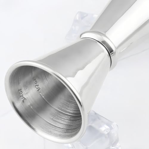 2-Piece Dual-Sided Bartending Jigger Set - 1oz & 2oz Measured