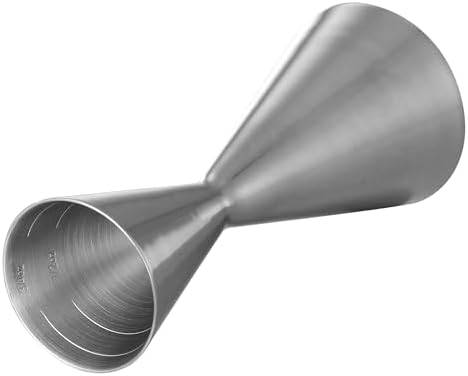 Double Cocktail Jigger Slim Style Measuring Jigger (Silver)