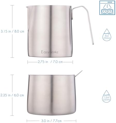 Easyworkz Stainless Steel Sugar bowl and Creamer Set and Stainless