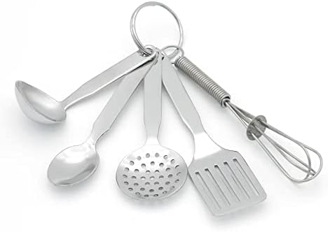 Mini Stainless Steel Kitchen Tool Set with Keychain(3.5"),Set of
