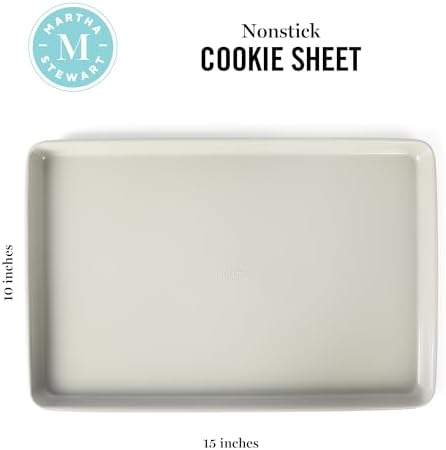 Martha Stewart Gallen 15 x 10 Inch Nonstick Carbon Steel Cookie Sheet