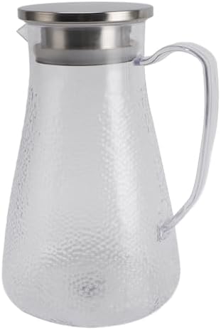 Qiilu Durable Glass Water Pitcher with Lid for Fridge – 1500ml Acrylic