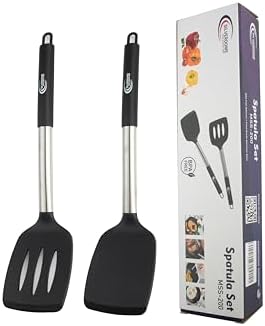 Silicone Spatula Set (2-Piece) – High Heat-Resistant, Non-Slip Grip