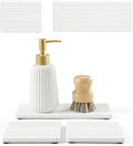 3 Pack Diatomite Stone Drying Trays, White