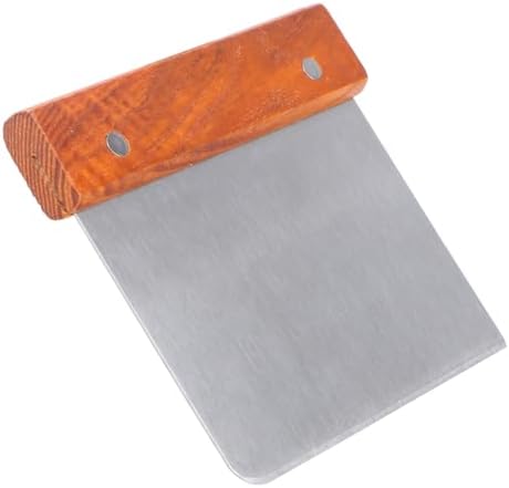 Stainless Steel Dough Cutter with Wood Handle Flour Scraper