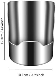 2-in-1 Stainless Steel Pot Lid and Spoon Holder Utensil Stand 2Pcs