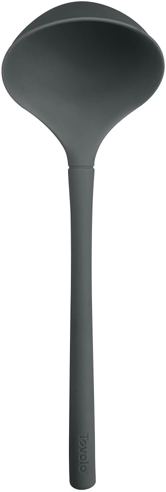 Tovolo Flex Core Silicone Ladle BPA Free Charcoal Gray Deep Silicone Soup Ladle by Tovolo