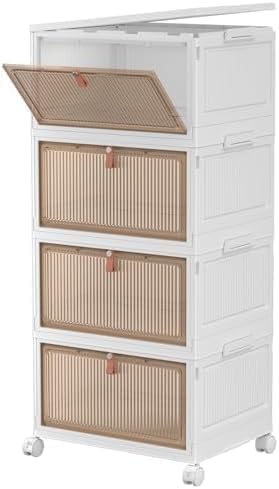 CTSNSLH 4 Tier Plastic Storage Bins with Lid, 32QT