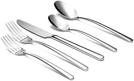 20-Piece Durable 18/10 Silverware Set, Stainless Steel Flatware
