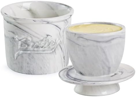 MSJGA Butter Crock for Counter with Water, French Butter Keeper for