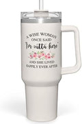 SANDJEST Retirement Tumbler 40oz Stainless Steel with Handle and Straw