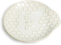 Ceramic Spoon Rest Set of 2, 5.3 Inch Spoon Holder (Vintage White)