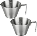 Stainless Steel Espresso Shot Cup Set, 2 Pcs Metal Measuring Cup with
