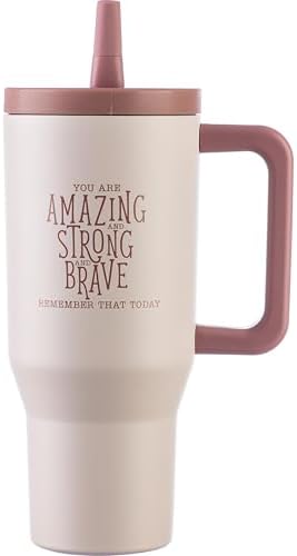 DIVERSEBEE 30 oz Insulated Stainless Steel Tumbler with Lid (Blush)