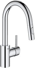 GROHE Concetto Pull-Down Bar Faucet with Sprayer, Starlight Chrome