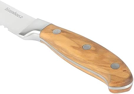 Bloomhouse 7 Piece Italian Olive Wood German Knife Set