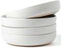 famiware Milkyway 33 oz Pasta Bowls Set of 4, White