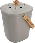 Reotemp Bamboo Fiber Kitchen Compost Bin, Grey