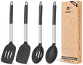 4-Piece Silicone Cooking Utensil Set, Black