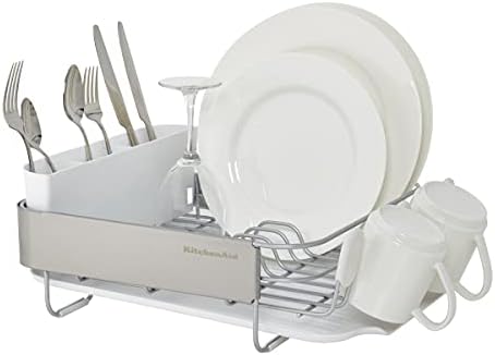 KitchenAid Compact Satin Wire Rust Resistant, Expandable Dish Rack