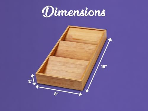YBM HOME & KITCHEN In-Drawer Bamboo 3 Tier Spice Rack Drawer Tray