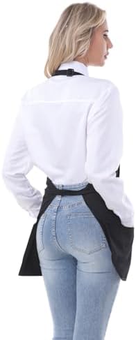 Chef Aprons for Women with 3 Pockets, Kitchen Work Apron for Cooking