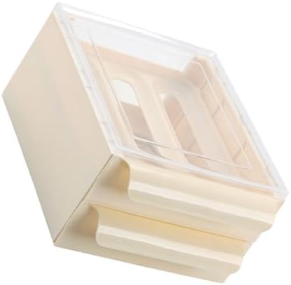 Eggs Dispenser with Double Drawers for Refrigerator, Cream Color