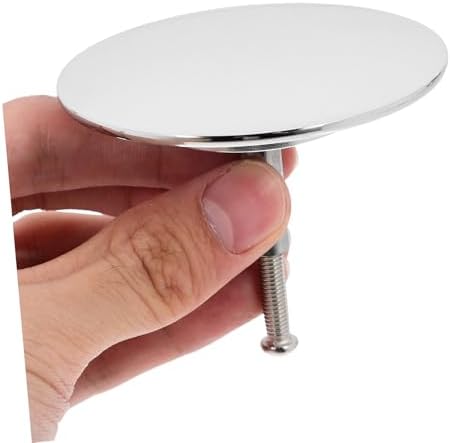 Bathtub Drain Stopper with Overflow Cover, Copper Silver Plug