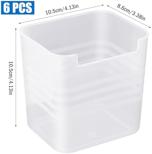 6 PCS Fridge Organizer Bins, Refrigerator Side Door Storage Box