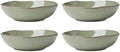 Oneida Organic Shades Sage Green Stoneware Pasta Bowl Set for 4