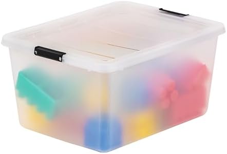 IRIS USA 6 Pack 32.5 Quart Clip Boxes with Latching Lids