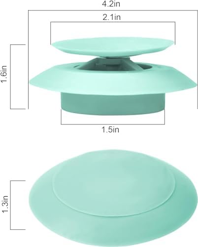 5 Pack Silicone Bathtub Stopper, Kitchen & Bathroom Drain Plug, Shower
