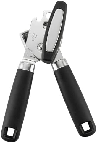 Heavy Duty Manual Can Opener, Stainless Steel, Black