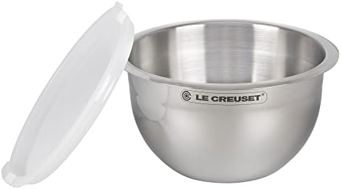 Le Creuset Stainless Steel Nested Mixing Bowls with Plastic Lids, Set of 3