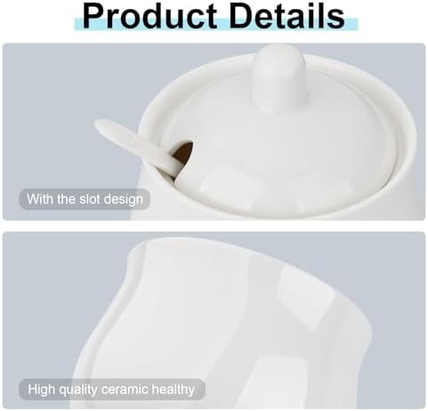 12 OZ Ceramic Sugar and Creamer Set (White)